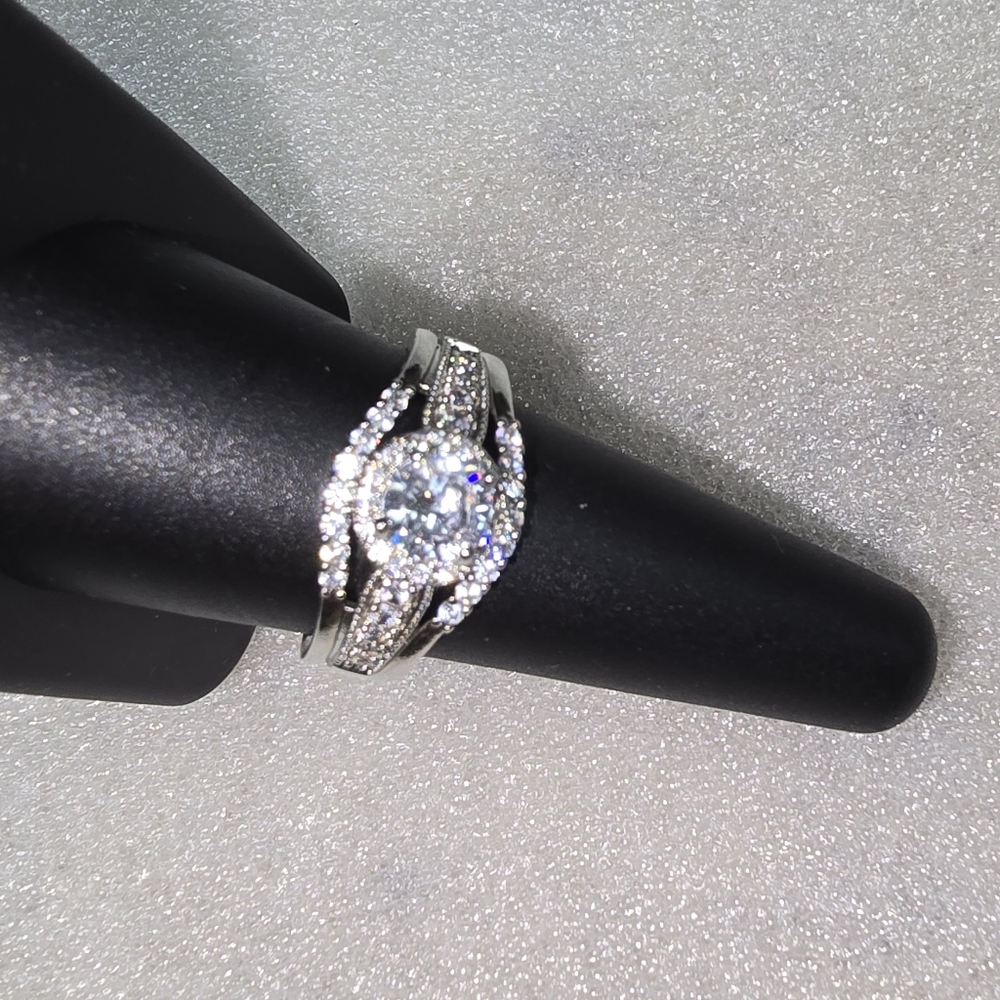 DIAMOND SIMULANT WEDDING BAND